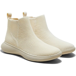 image:imageVIVAIA Urban Boots Womens Ankle Boots Hands Free Slip On Sneaker Booties Lightweight Comfort Stretchy Fit Arch Support Water Repellent for Everyday WearCream Jagged